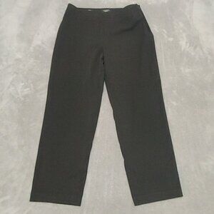 Talbots Size 12 Dress Business Slacks Pants Trousers Black Side Zip Hight Rise